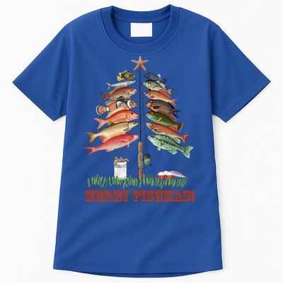 Merry Fishmas Christmas Fish Tree Gift Tall T-Shirt