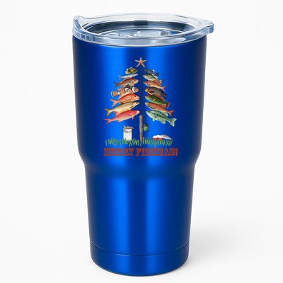 Merry Fishmas Christmas Fish Tree Gift Tumbler