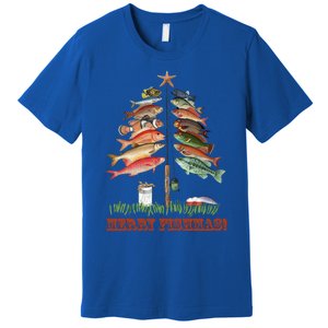 Merry Fishmas Christmas Fish Tree Gift Premium T-Shirt