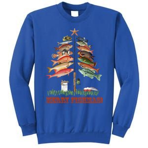 Merry Fishmas Christmas Fish Tree Gift Tall Sweatshirt