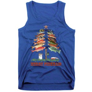 Merry Fishmas Christmas Fish Tree Gift Tank Top