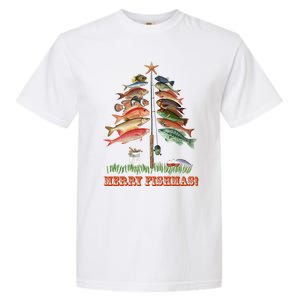 Merry Fishmas Christmas Fish Tree Gift Garment-Dyed Heavyweight T-Shirt