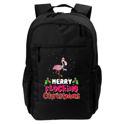 Merry Flocking Christmas Funny Gift Cute Flamingo Christmas Cool Gift Backpack