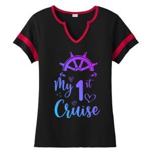 My First Cruise Men Women And Funny Cruise Ladies Halftime Notch Neck Tee