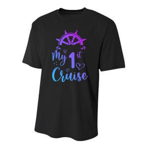 My First Cruise Men Women And Funny Cruise Youth Performance Sprint T-Shirt