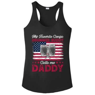 My Favorite Conga Drummer Buddy Calls Me Daddy Gift Ladies PosiCharge Competitor Racerback Tank