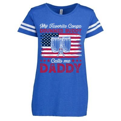 My Favorite Conga Drummer Buddy Calls Me Daddy Gift Enza Ladies Jersey Football T-Shirt