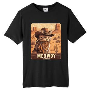 Meowdy! Funny Country Music Cat Cowboy Hat Poster Tall Fusion ChromaSoft Performance T-Shirt