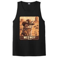 Meowdy! Funny Country Music Cat Cowboy Hat Poster PosiCharge Competitor Tank