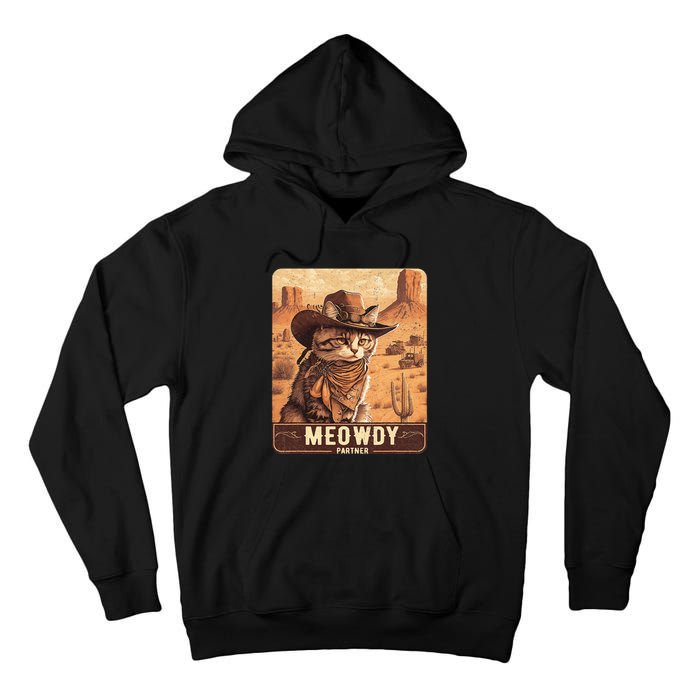 Meowdy! Funny Country Music Cat Cowboy Hat Poster Tall Hoodie