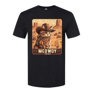 Meowdy! Funny Country Music Cat Cowboy Hat Poster Softstyle CVC T-Shirt