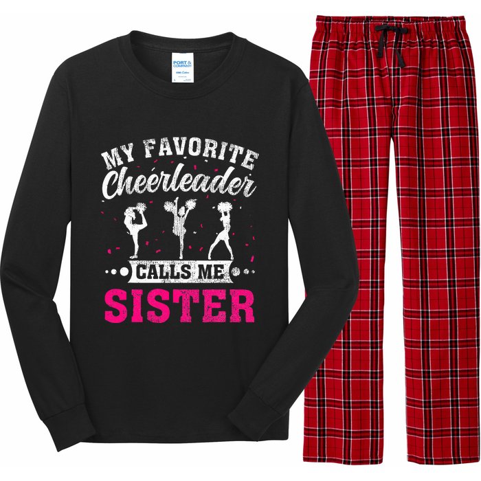 My Favorite Cheerleader Calls Me Sister Cheerleading Long Sleeve Pajama Set