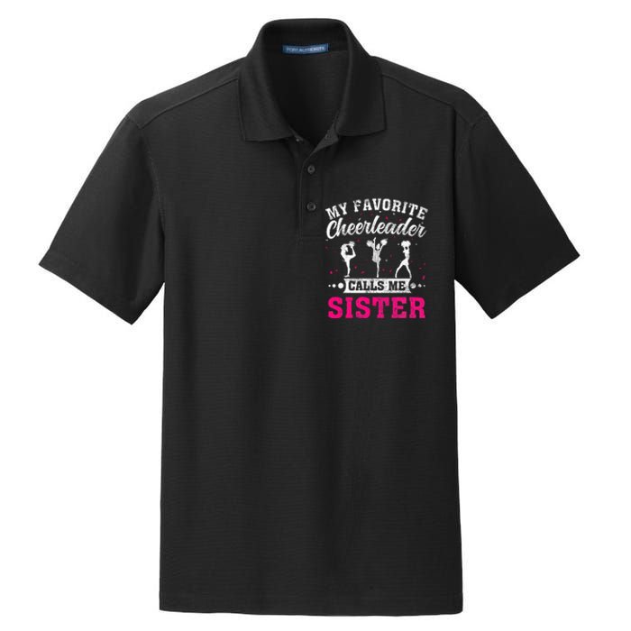 My Favorite Cheerleader Calls Me Sister Cheerleading Dry Zone Grid Polo