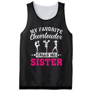 My Favorite Cheerleader Calls Me Sister Cheerleading Mesh Reversible Basketball Jersey Tank