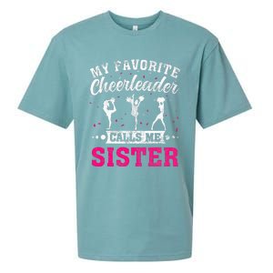 My Favorite Cheerleader Calls Me Sister Cheerleading Sueded Cloud Jersey T-Shirt