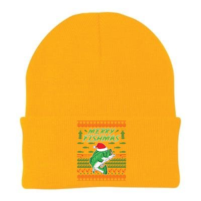 Merry Fishmas Christmas Fishing Gift Knit Cap Winter Beanie