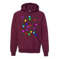 My Favorite Color Is Christmas Lights Funny Pajama Xmas Premium Hoodie