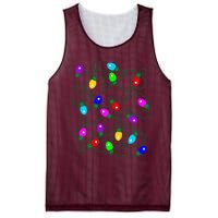 My Favorite Color Is Christmas Lights Funny Pajama Xmas Mesh Reversible Basketball Jersey Tank