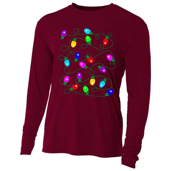 My Favorite Color Is Christmas Lights Funny Pajama Xmas Cooling Performance Long Sleeve Crew