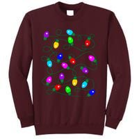 My Favorite Color Is Christmas Lights Funny Pajama Xmas Tall Sweatshirt