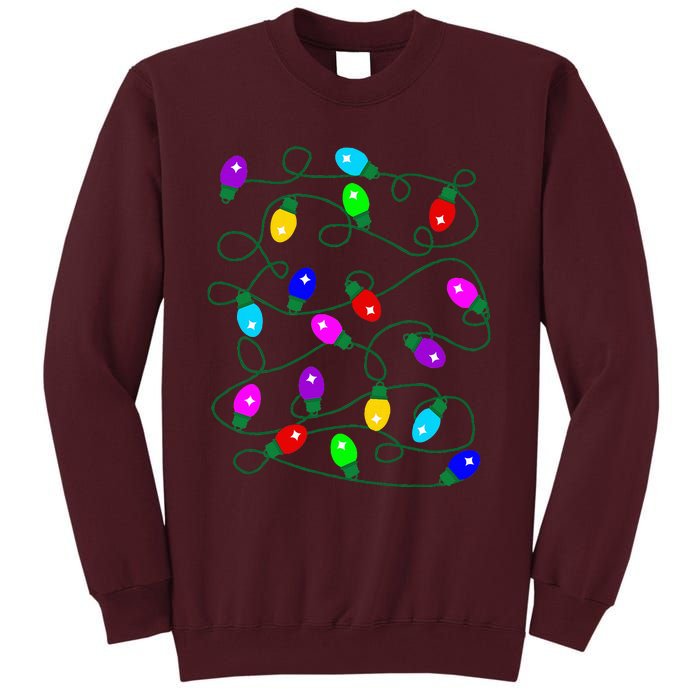 My Favorite Color Is Christmas Lights Funny Pajama Xmas Tall Sweatshirt