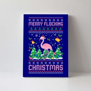 Merry Flocking Christmas Pajama Funny Flamingo Ugly Xmas Gift Canvas