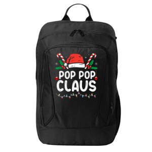 Matching Family Christmas Pajama Xmas Lights Pop Pop Claus Gift City Backpack