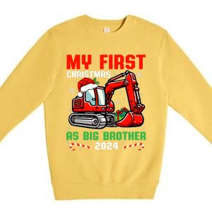 My First Christmas As Big Brother 2024 Promoted To Big Bro Premium Crewneck Sweatshirt