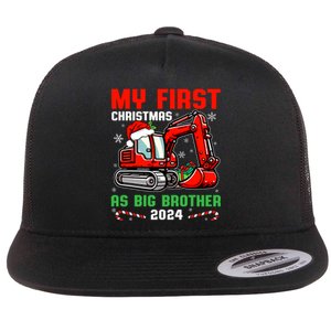 My First Christmas As Big Brother 2024 Promoted To Big Bro Flat Bill Trucker Hat