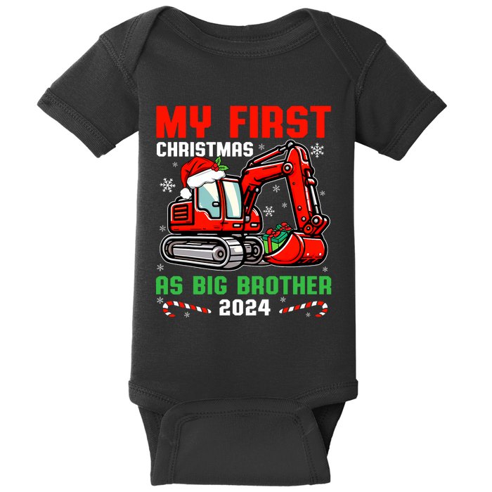 My First Christmas As Big Brother 2024 Promoted To Big Bro Baby Bodysuit