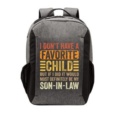 My Favorite Child  Most Definitely My SonInLaw  Funny Vector Backpack