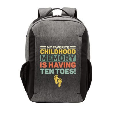 My Favorite Childhood Memory Is Having Ten Toes Retro Vector Backpack