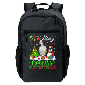 Merry Flocking Christmas Santa Pigeon Xmas Symbols Snow Cute Gift Daily Commute Backpack