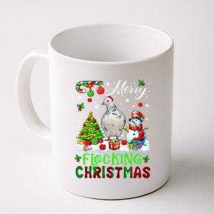 Merry Flocking Christmas Santa Pigeon Xmas Symbols Snow Cute Gift Coffee Mug