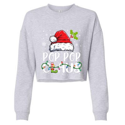 Matching Family Christmas Santa Pop Pop Claus Xmas Pajamas Gift Cropped Pullover Crew