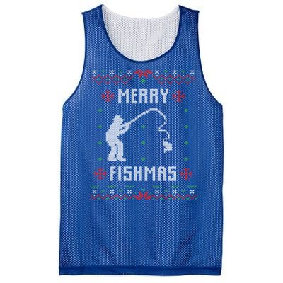 Merry Fish Christmas Fishing Design Dad Mom Gift Graphic Meaningful Gift Mesh Reversible Basketball Jersey Tank