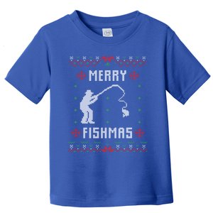 Merry Fish Christmas Fishing Design Dad Mom Gift Graphic Meaningful Gift Toddler T-Shirt