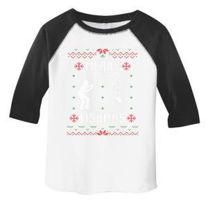 Merry Fish Christmas Fishing Design Dad Mom Gift Graphic Meaningful Gift Toddler Fine Jersey T-Shirt