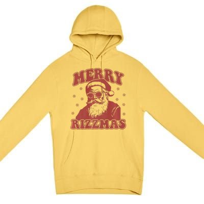 Merry Funny Christmas Rizz Santa Claus Rizzler Premium Premium Pullover Hoodie