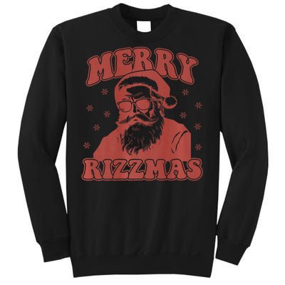 Merry Funny Christmas Rizz Santa Claus Rizzler Premium Sweatshirt