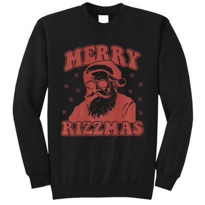 Merry Funny Christmas Rizz Santa Claus Rizzler Premium Tall Sweatshirt