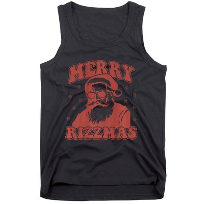 Merry Funny Christmas Rizz Santa Claus Rizzler Premium Tank Top