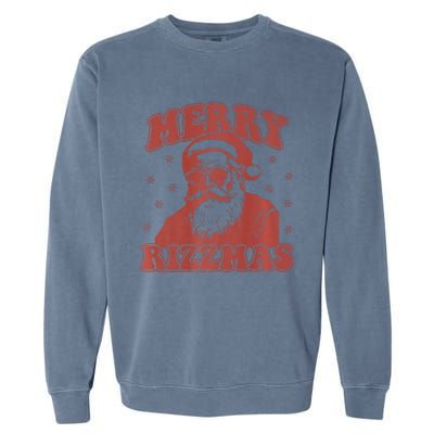 Merry Funny Christmas Rizz Santa Claus Rizzler Premium Garment-Dyed Sweatshirt