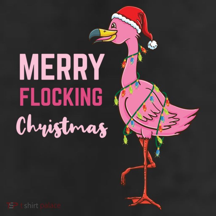 Merry Flocking Christmas Meaningful Gift 7 Panel Mesh Trucker Snapback Hat