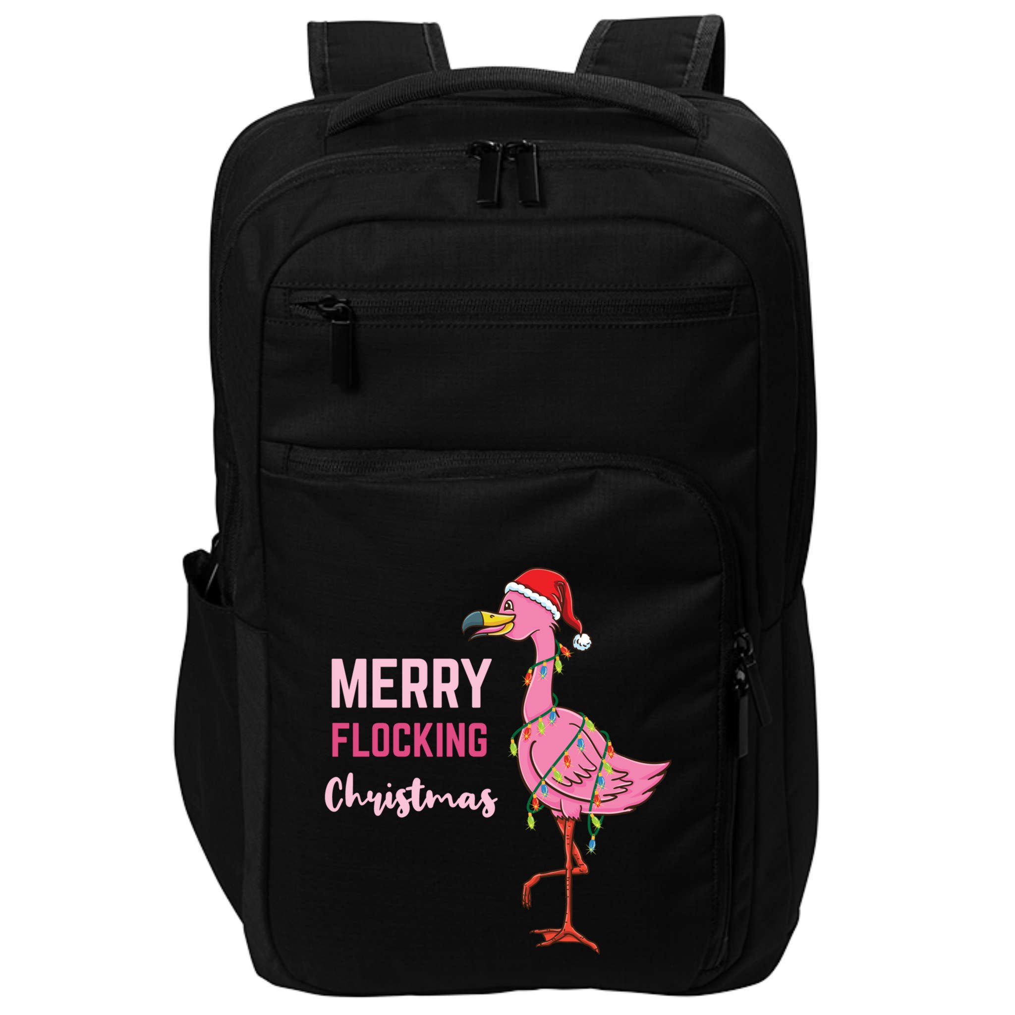 Merry Flocking Christmas Meaningful Gift Impact Tech Backpack