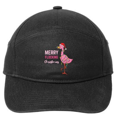 Merry Flocking Christmas Meaningful Gift 7-Panel Snapback Hat