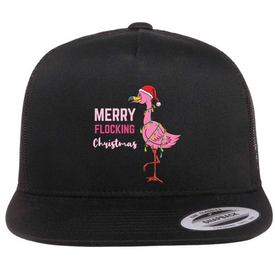Merry Flocking Christmas Meaningful Gift Flatbill Hat
