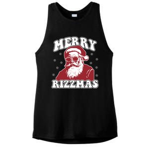 Merry Funny Christmas Rizz Santa Claus Rizzler Ladies PosiCharge Tri-Blend Wicking Tank