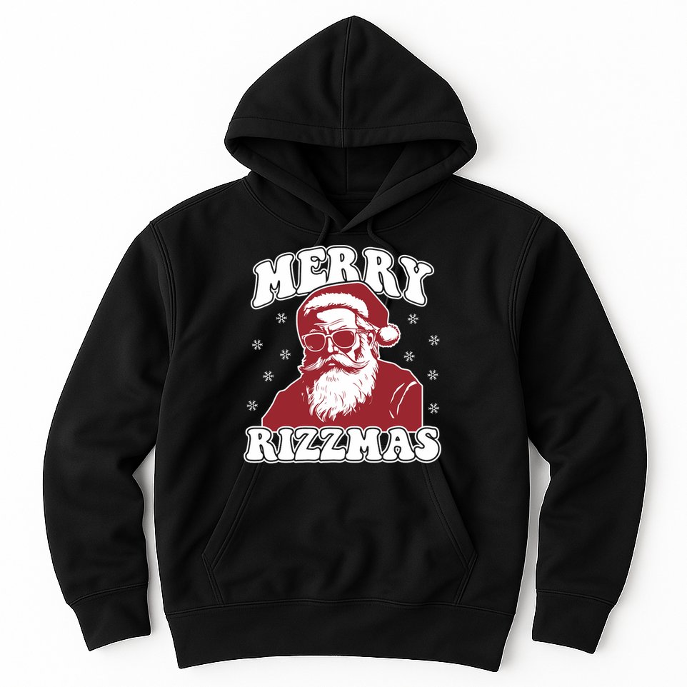 Merry Funny Christmas Rizz Santa Claus Rizzler Hoodie