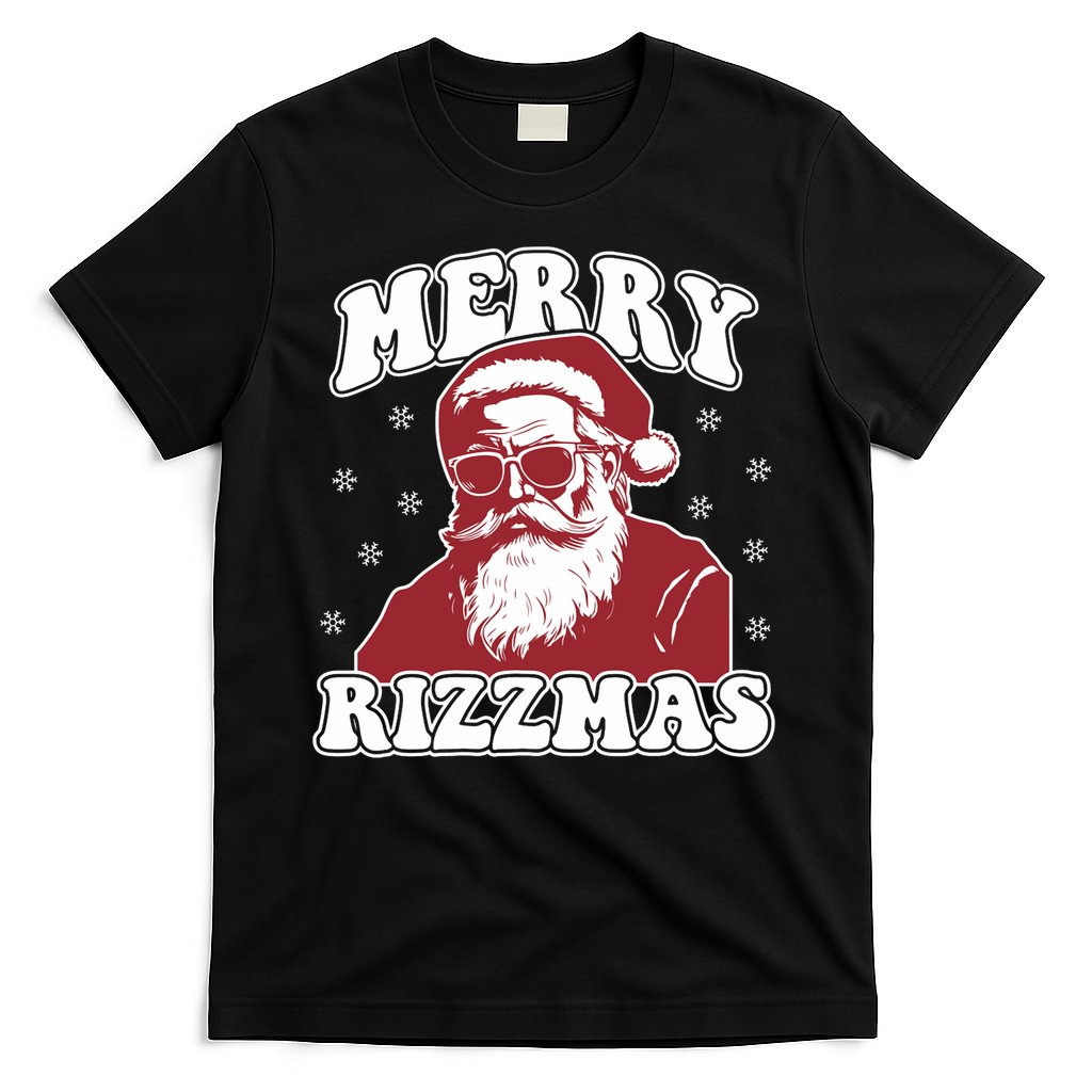 Merry Funny Christmas Rizz Santa Claus Rizzler T-Shirt